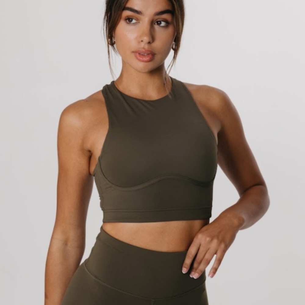 Skinluxe High Neck Bra - Khaki